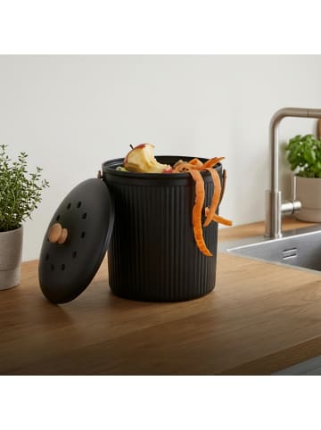 relaxdays Küchen-Komposteimer in Schwarz - 5,6 Liter