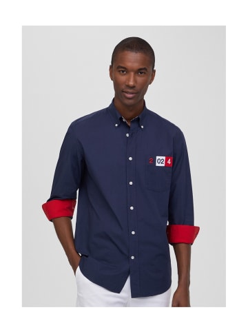 Faconnable Shirt in Marineblau/Rot-5JA