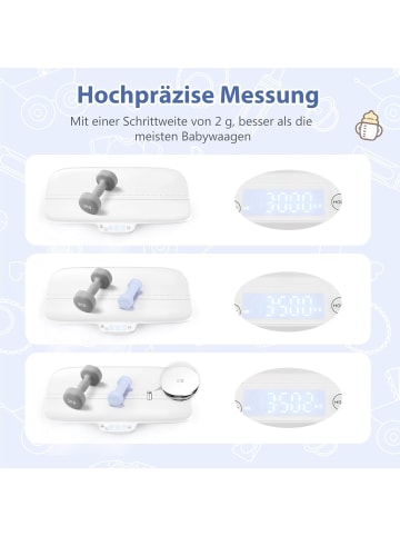 COSTWAY Babywaage Digtal in Weiß