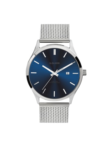 s.Oliver Armbanduhr Classic Round in silber