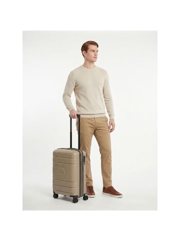 Redolz Essentials 11 4 Rollen Kabinentrolley 55 cm mit Dehnfalte beige