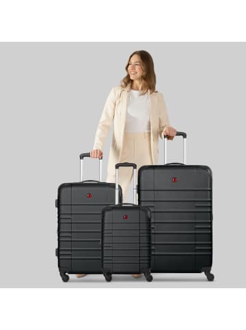 Wenger Amplar Evo 4 Rollen Kofferset 3-teilig mit Dehnfalte in black