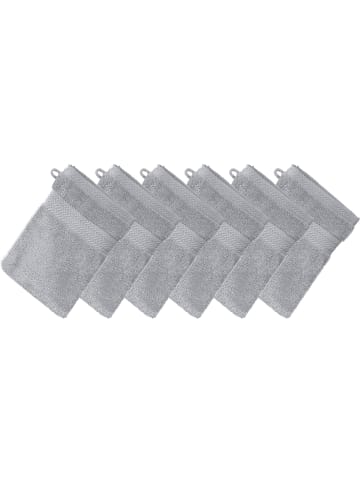 Erwin Müller Frottier Waschhandschuh 6er-Pack Friedrichshafen in hellgrau