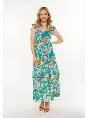 Usha Women Dress in green multicolor