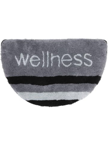 Erwin Müller Duschvorlage halbrund in schwarz-grau