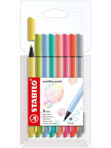 STABILO Papeterie/PBS - STABILO pointMax 8er Etui Pastellfarben