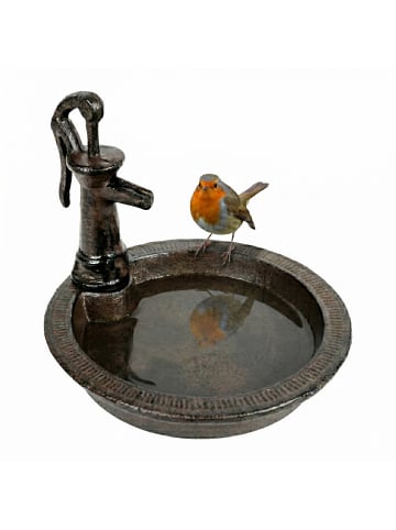 relaxdays Vogeltränke in Braun - (B)17 x (H)15 x (T)18 cm