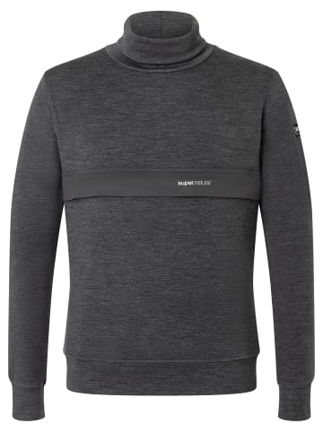 super.natural Merino Sweatshirt M ADVENTURE TURTLE in dunkelgrau