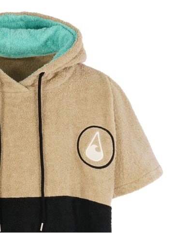 Wave Hawaii  Badeponcho AirLite Ericeira in beige-schwarz-grün
