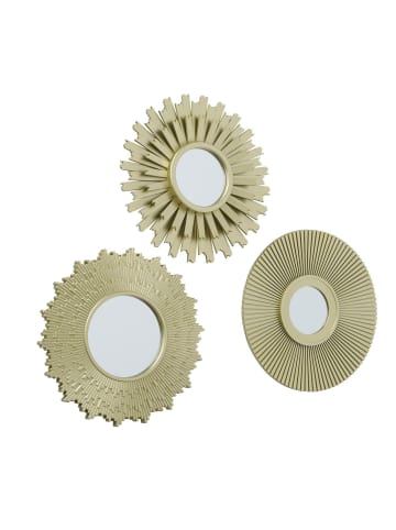 Boltze 3er Set Wandspiegel Lexiin gold