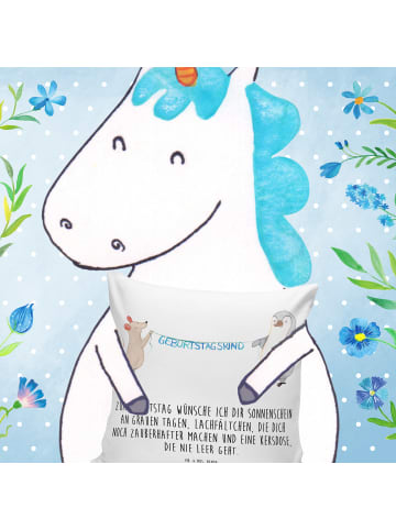 Mr. & Mrs. Panda kissen für sofa Maus Pinguin Geburtstag mit Spruch in Weiß