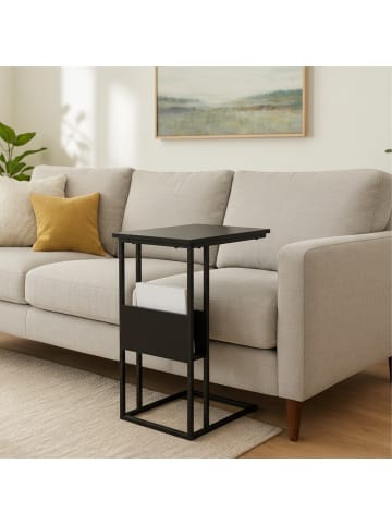 relaxdays Beistelltisch in Schwarz - (B)55 x (H)60 x (T)36 cm