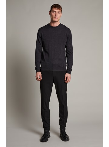 Matinique Strickpullover Margrate Gerade Passform in Drk Grey Melange