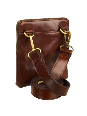 Leonhard Heyden Cambridge Umhängetasche Leder 16 cm rotbraun