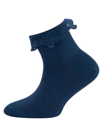ewers 2er-Set Socken 2er Pack Rüschenrand in navy-latte