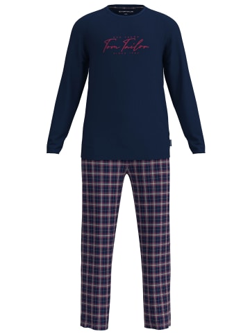 Tom Tailor Pyjama Toledo in blau-dunkel-Karo
