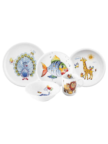 Seltmann Weiden 5er Set Kindergeschirr Set Compact Bunte Tierwelt bunt in bunt
