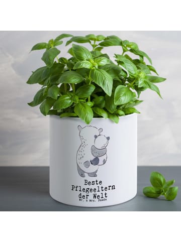 Mr. & Mrs. Panda Pflanzkübel Panda Beste Pflegeeltern der Welt m... in Weiß