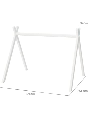 roba roba Style Spielbogen – Holz Baby Gym & Montessori Spielzeug, grau