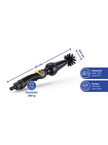 Maximex Rotierende Gartenbürste in Schwarz