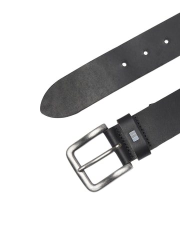 Jack & Jones Legerer Echtleder Gürtel Klassischer Leather Belt in Schwarz