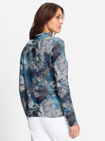 WITT WEIDEN Rollkragen-Shirt in marine-bedruckt