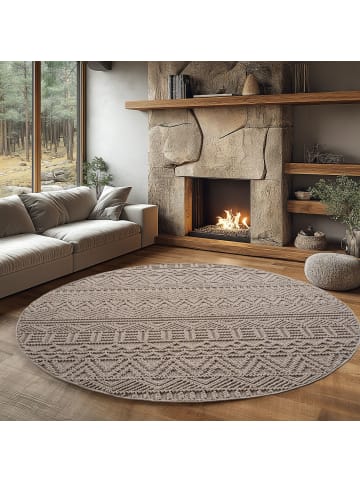Kurzflor Teppich Helix 2202 in Beige