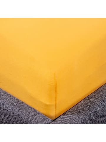 Traumschloss Premium Edel-Jersey Spannbettlaken in gold