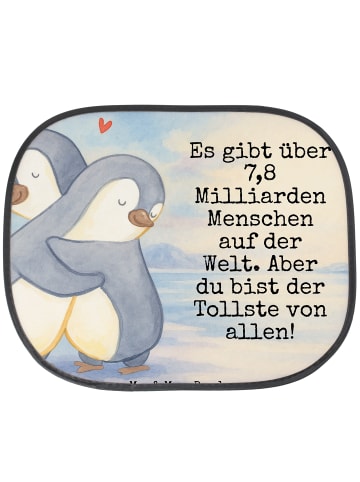 Mr. & Mrs. Panda Sonnenschutz Pinguine Kuscheln Design mit Spruch in Weiß