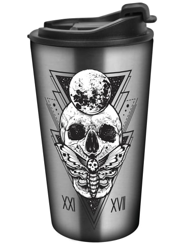 Geda Labels Coffee to go Iso-Becher Skull Mystic in Silber - 350 ml