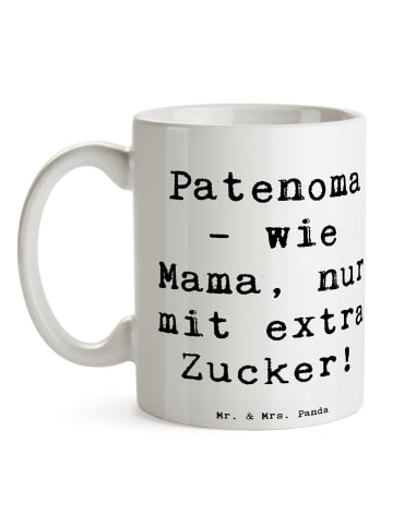 Mr. & Mrs. Panda Becher Spruch Patenoma Liebe mit Spruch in Weiß