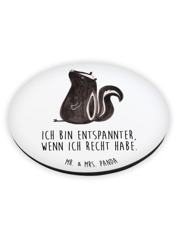 Mr. & Mrs. Panda magnet Stinktier Sitzen mit Spruch in Weiß