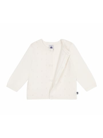 PETIT BATEAU Strickjacke für Mädchen in weiß