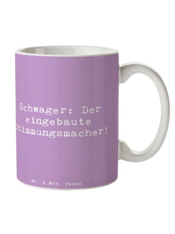 Mr. & Mrs. Panda Haferl Spruch Schwager Stimmungsmacher mit Spruch in Lavendeltraum