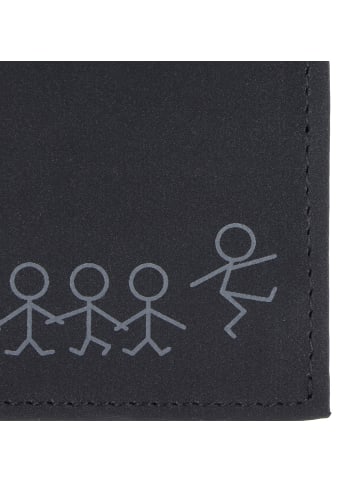 oxmox New Cryptan Geldbörse RFID Schutz 13 cm in schwarz-jumping jack 2.0grey