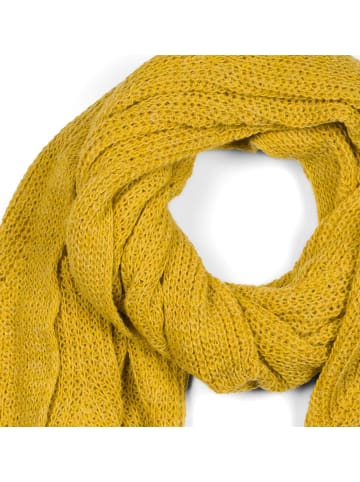 styleBREAKER Strick Schal in Curry