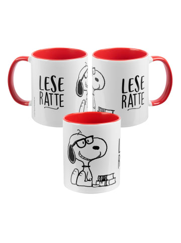 United Labels The Peanuts Tasse Snoopy - Leseratte aus Keramik 320 ml in weiß