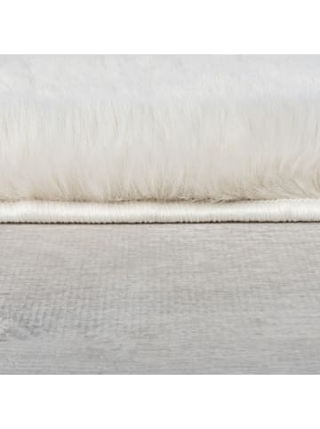 KADIMA DESIGN Hochflor Teppich Unifarben, Schlafzimmer in Weiß