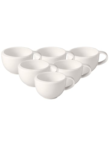 Villeroy & Boch 6er Set Mokka-/ Espressotasse NewMoon 100 ml in weiß