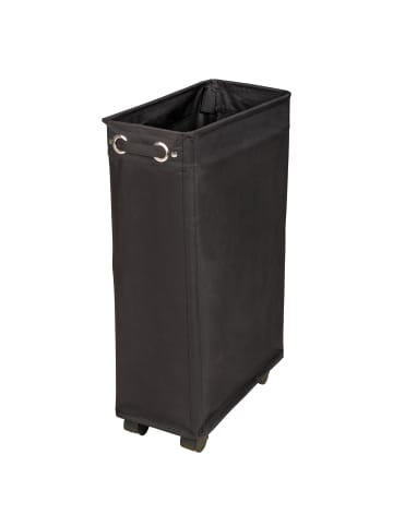 Wenko Wäschesammler aus Polyester CORNO, 43 L in Schwarz, 18,5 x 60 x 40 cm