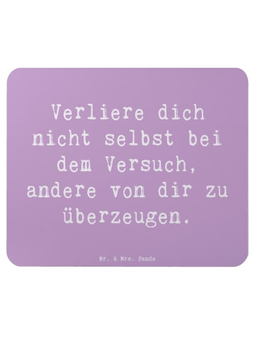 Mr. & Mrs. Panda Mousepad Spruch Selbstzweifel vermeiden mit Spruch in Lavendeltraum