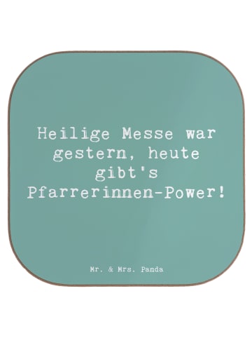 Mr. & Mrs. Panda Flaschenuntersetzer Spruch Pfarrerinnen Power m... in Meeresbrise
