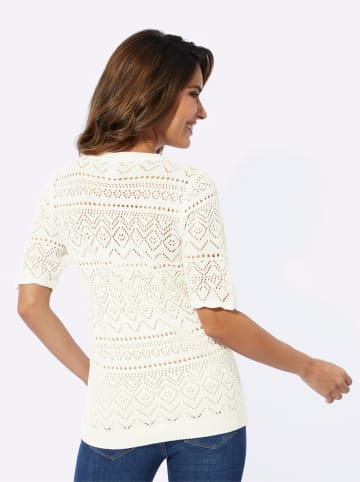 Sieh an! Ajourpullover in ecru
