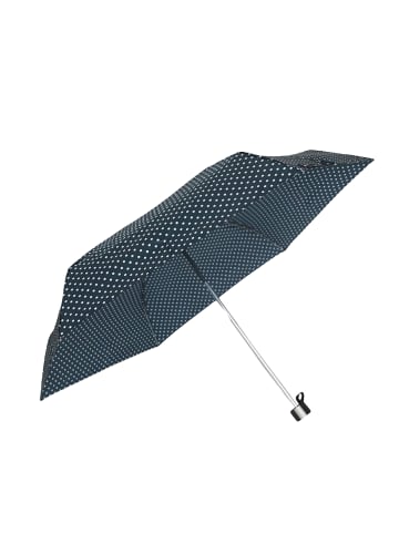 ANELY Kleiner Taschen Regenschirm Mini Ausführung Gepunktet in Navy