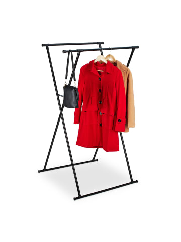 relaxdays Kleiderständer in Schwarz - (B)135 x (H)139 x (T)95 cm