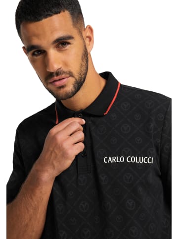 Carlo Colucci Poloshirt Colleoni in Schwarz