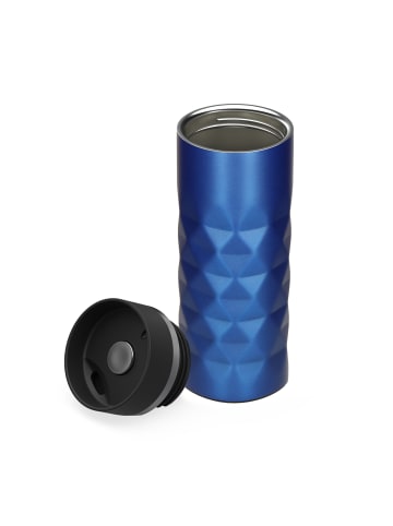elasto Thermobecher "Diamond" in blau - 450 ml