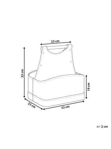 Beliani Korb URUK in Braun - (W) 32 x (H) 33 x (L) 23 cm