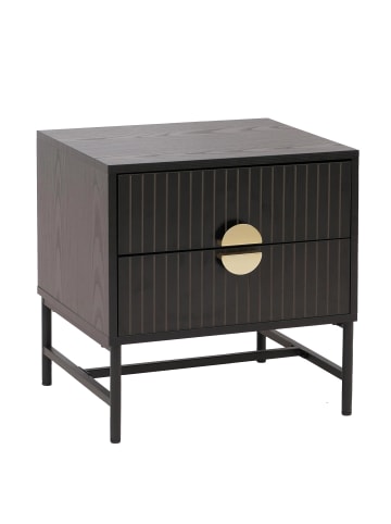 MCW Nachttisch O39 50x48x39cm, Holzoptik schwarz