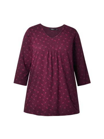 Ulla Popken Shirt in dunkel weinrot